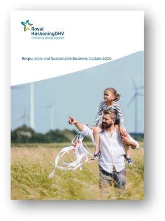 Front page of the PDF of the Responsible and Sustainable Business Update 2020